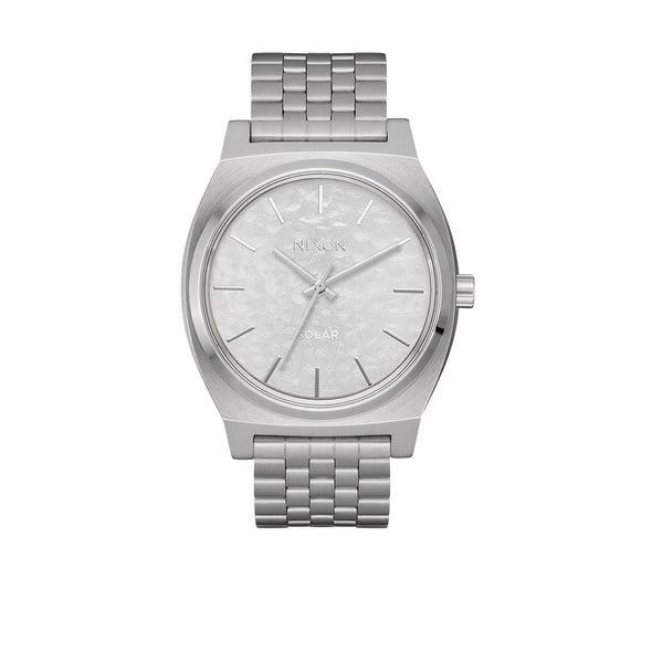 Nixon Time Teller Solar - Silver / Snow - Streetart.fr